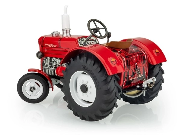 Trattore Zetor 50 Super rosso con chiave in metallo 15 cm 1:25 in scatola Kovap