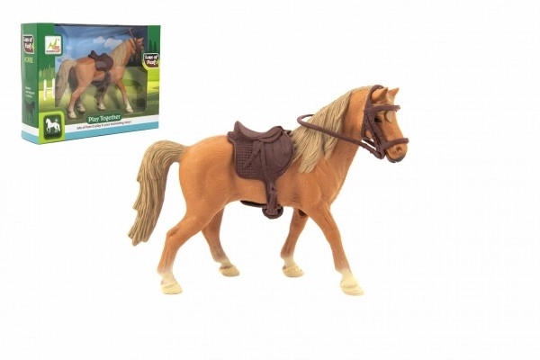 Cavallo Con Sella Di Plastica 15cm In Scatola