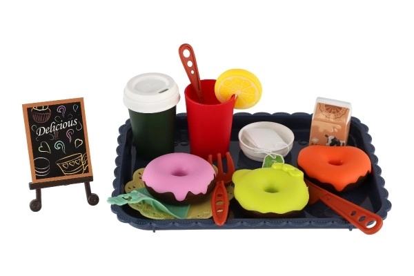Set cucina con cibo di plastica