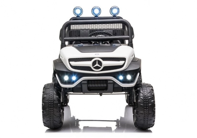 Auto elettrico a batteria Mercedes Unimog S rosso – Bianco