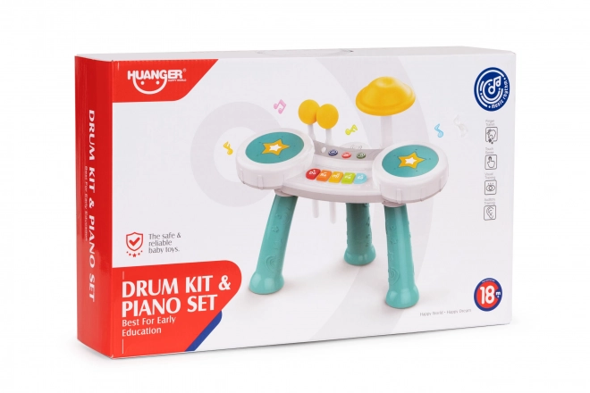 Batteria e piano per bambini 2 in 1