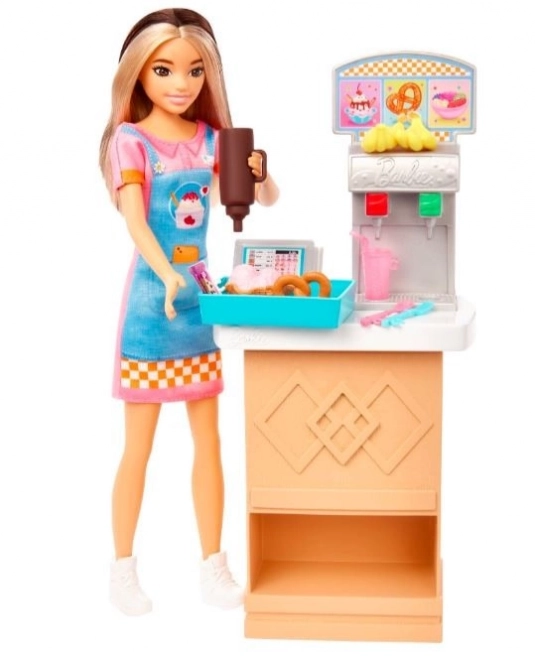 Bambola Barbie Skipper Primo Lavoro Chiosco di Snack