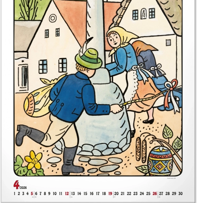 calendario da parete Josef Lada 2026