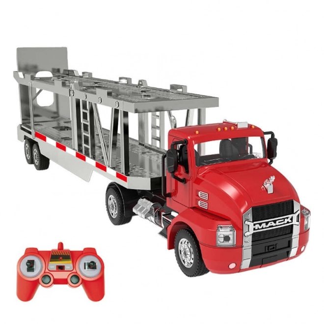 Camion Trasportatore Telecomandato Double Eagle in Scala 1:26, Colore Rosso