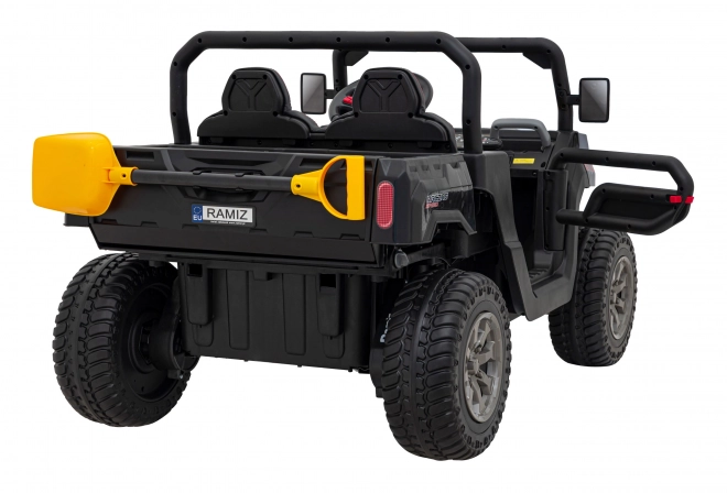 Auto Pick-Up Speed 900 pro bambini nero + trazione 4x4 + pompa mobile + vano bagagli + telecomando + pala + LED audio