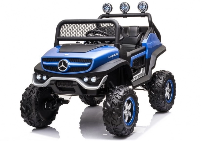 Auto elettrico a batteria Mercedes Unimog S rosso – Blu