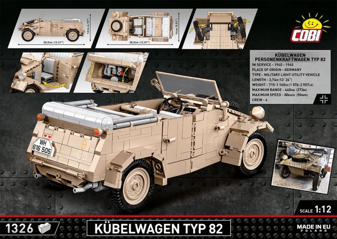 Kubelwagen Raffinato Modell in Scala 1:12 di Cobi