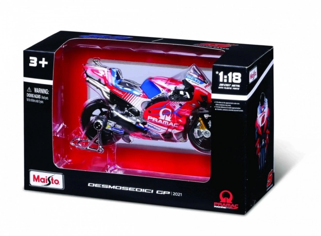 Modello in metallo Ducati Pramac Racing in scala 1:18