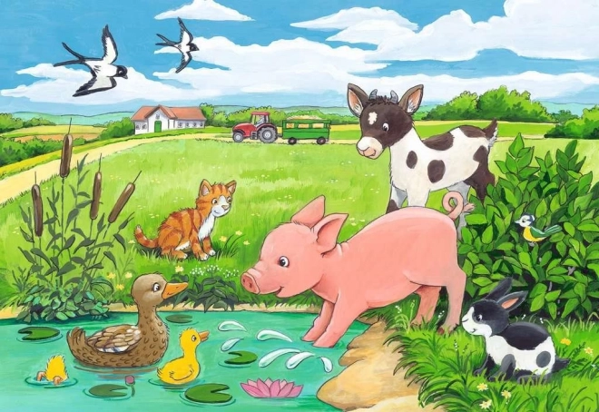 Puzzle cuccioli 2x12 pezzi