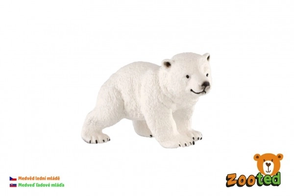 Cucciolo di Orso Polare di Plastica 6cm in Sacchetto