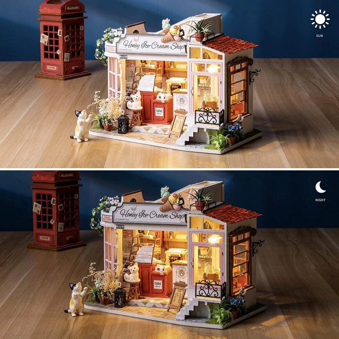 Casa Miniatura Fai da Te Rolife con Gelato al Miele e LED