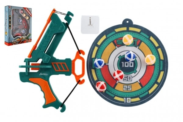 Arco giocattolo con palline a strappo e bersaglio