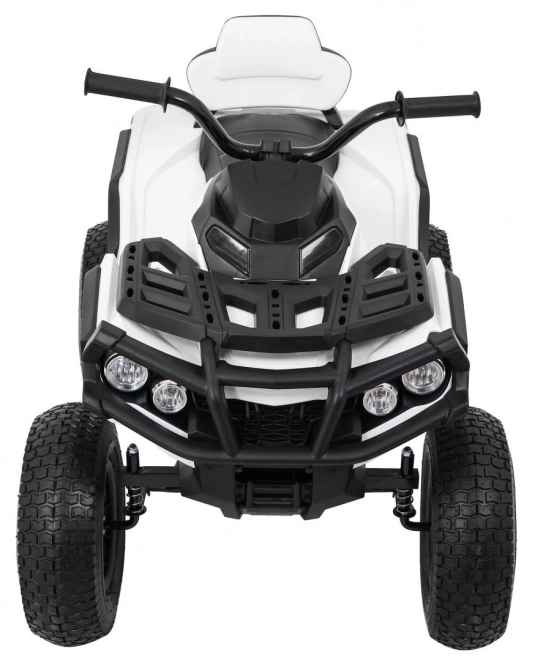 Batteria ATV Air Quad Bianco per Bambini + Ruote Gonfiabili + Radio MP3 + Avviamento Gratuito