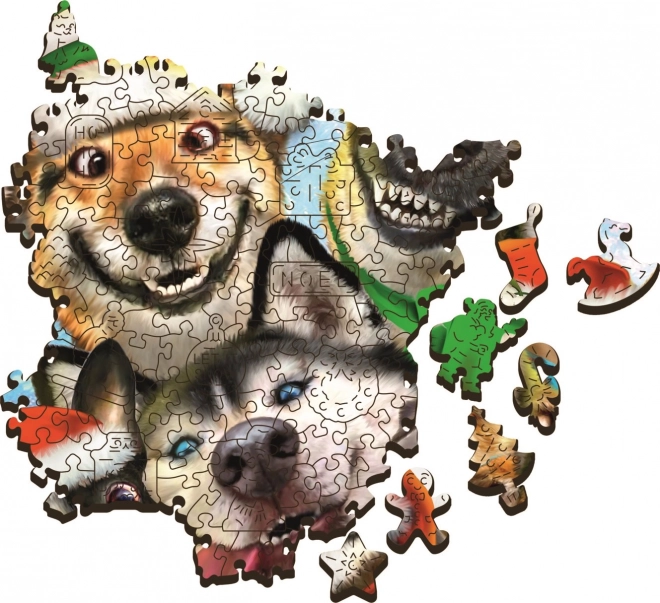 Puzzle di Natale Cani TREFL Wood Craft Origin