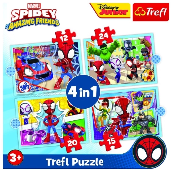 Puzzle Spidey e i suoi fantastici amici 4 in 1