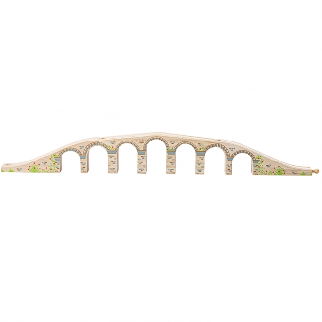 Ponte lungo in legno per treni Bigjigs Rail