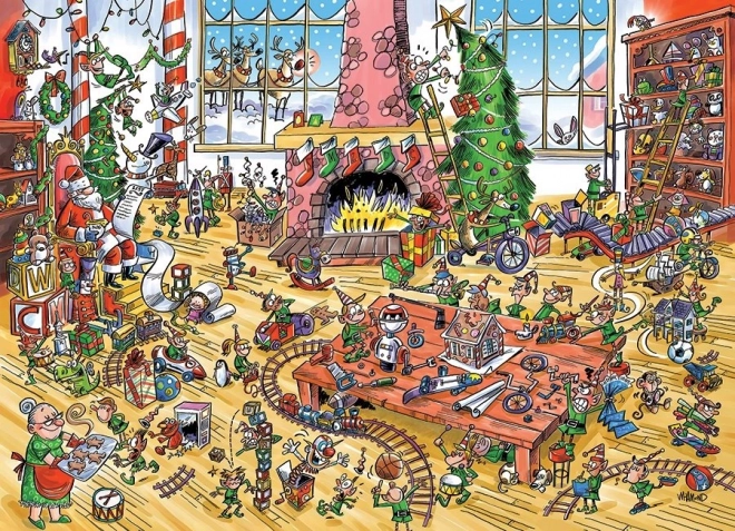 Puzzle COBBLE HILL DoodleTown Lavoro degli Gnometti 1000 Pezzi