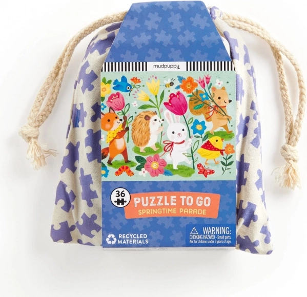 Puzzle Corteo di Primavera nel sacchetto di stoffa di Mudpuppy