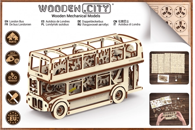 Puzzle 3D in legno - autobus di Londra