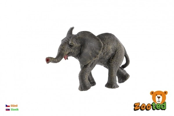 Piccolo elefante africano Zooted in plastica