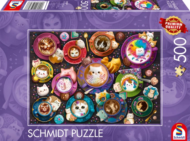 Puzzle Gattini e Caffè 500 pezzi