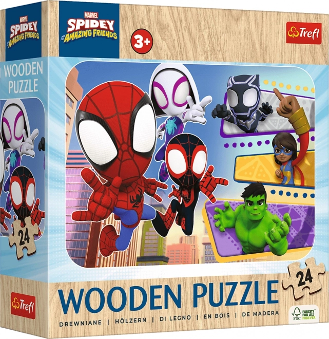 Puzzle in legno Spidey e i suoi fantastici amici