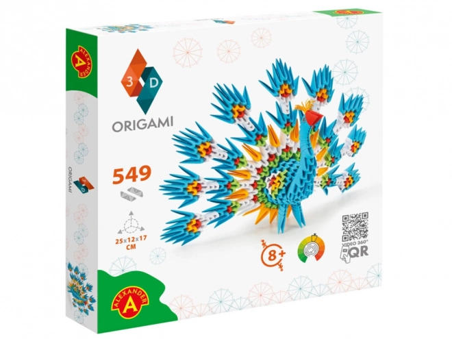 Origami 3D Pavone di Alexander