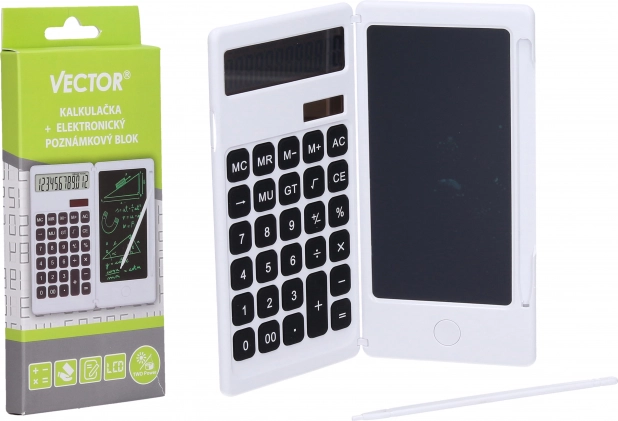 Calcolatrice e blocco note elettronico Vector