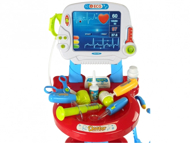 Carrello Medico da Gioco con Accessori EKG
