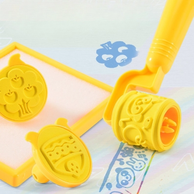Woopie tappetino magico per pittura ad acqua XXL con timbri e numeri 100 cm