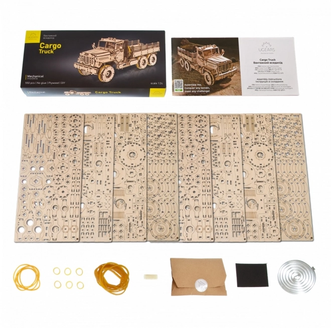 Modello camion meccanico in legno 3D di Ugears