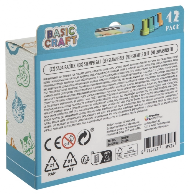 Timbri Allegri Basic Craft auto-inchiostranti 12 pezzi