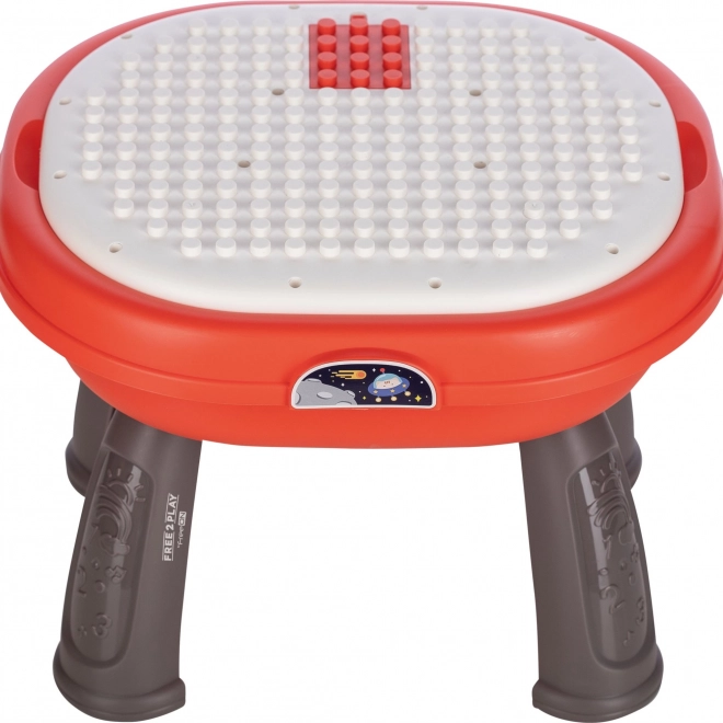 Pannello girevole 2 in 1: gioco e base per mattoncini
