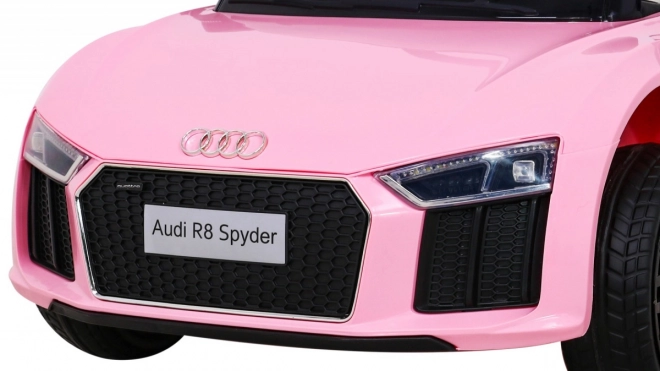 Auto elettrico per bambini Audi R8 rosa con telecomando