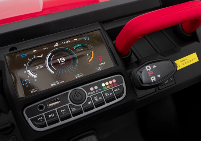 Auto Pick-Up Speed 900 pro bambini Rosso + trazione 4x4 + pompa mobile + vano bagagli + telecomando + pala + LED audio