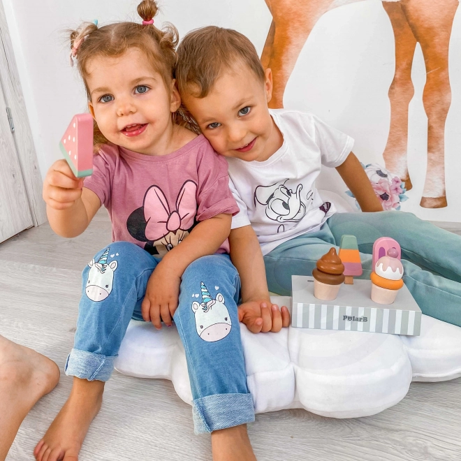 Set di gelati in legno