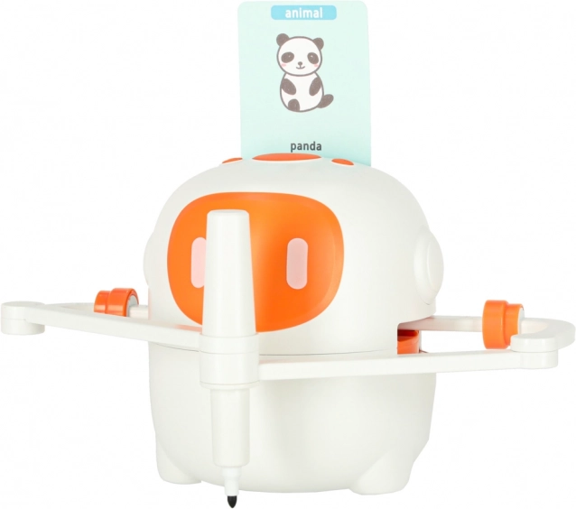 Robot educativo interattivo per imparare a disegnare e scrivere con cartoncini e pennarelli