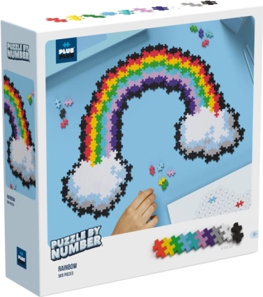 Plus-Plus Costruisci per numeri - Arcobaleno 500 pezzi