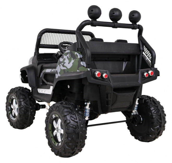 Mercedes Benz Unimog per bambini Moro vernice + trazione 4x4 + telecomando + vano bagagli + avvio lento + MP3 LED