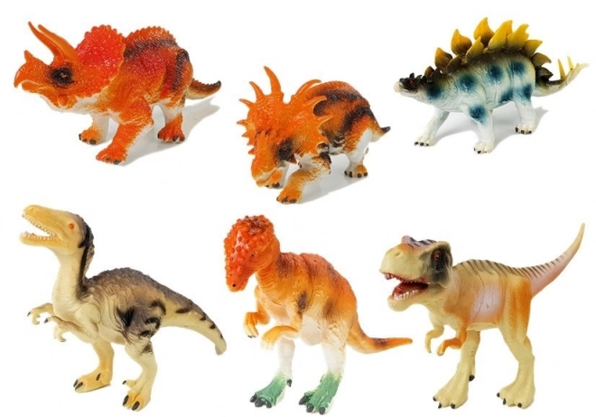 Set figurine dinosauri 10 cm, 6 pezzi