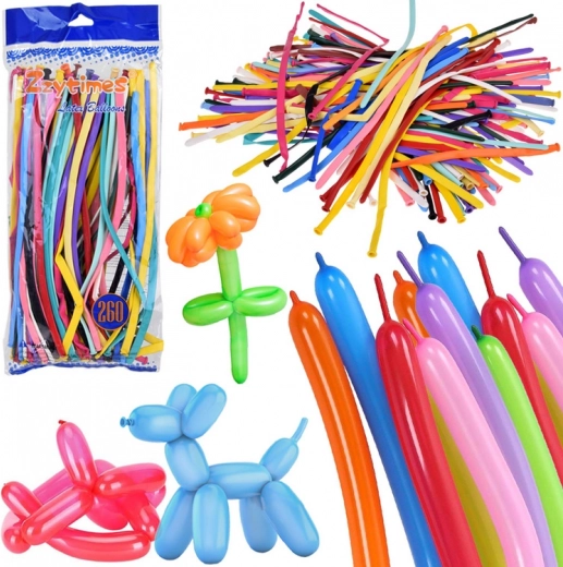 Palloncini lunghi e colorati per modellare e decorare - 100 pezzi