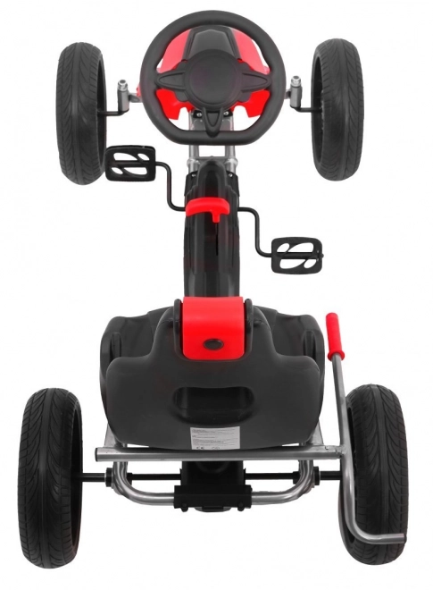 Grand Ride go-kart a pedali per bambini 3+ Rosso + Ruote EVA + Sedile regolabile + Freno a mano