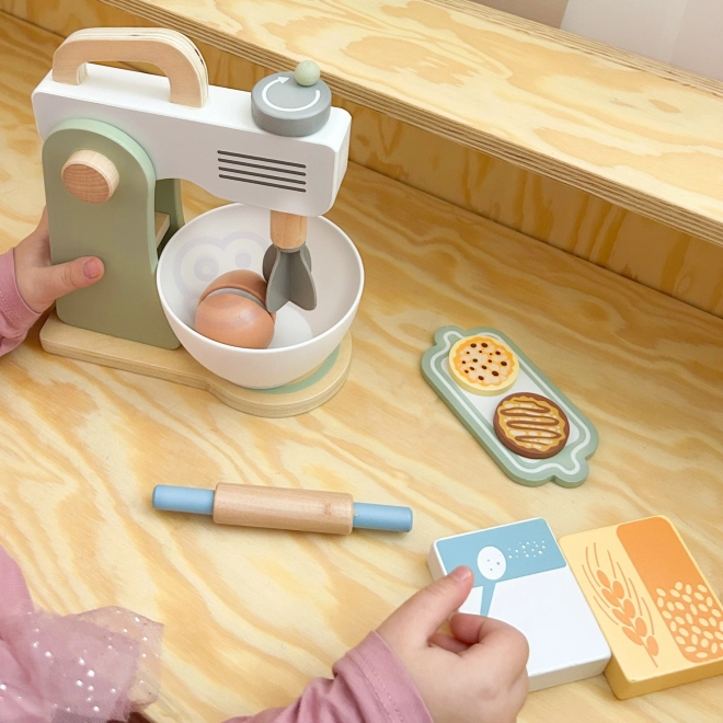 Frullatore da cucina in legno con accessori 11 pezzi di WOOPIE GREEN