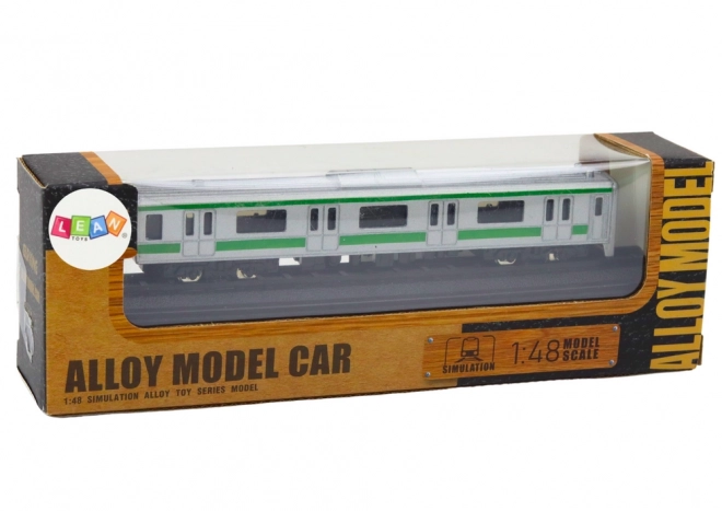 Modello Collezionistico di Vagone Ferroviario in Metallo Argento 1:48