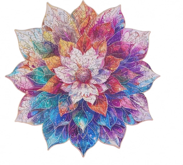 Puzzle in legno Mandala floreale