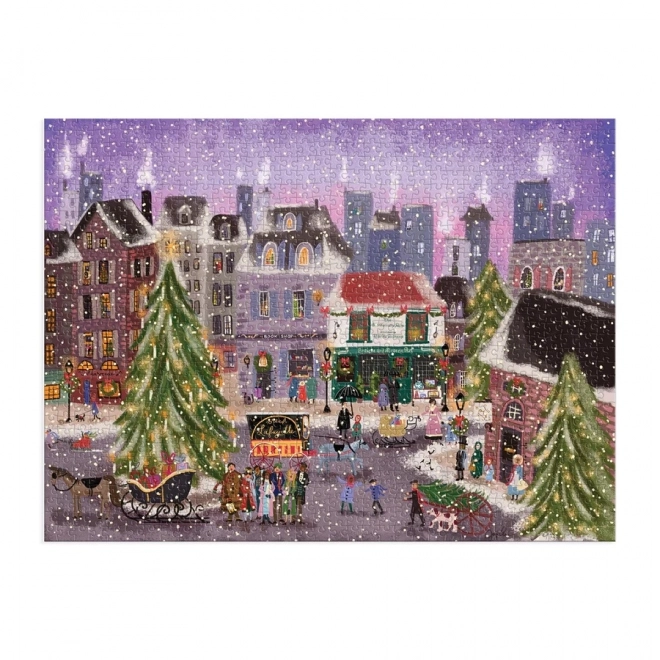 Puzzle Natale Galison Villaggio Innevato 1000 Pezzi