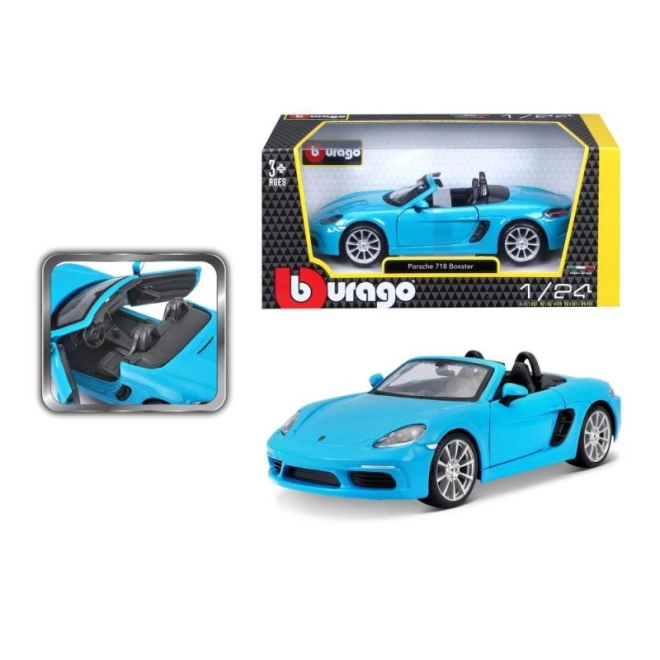 Modello Porsche 718 Boxster Scala 1:24 Blu