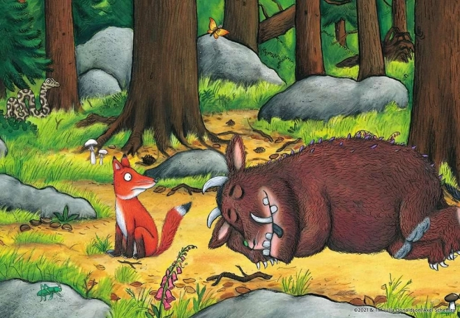 Puzzle il Gruffalo e gli animali del bosco 2x12 pezzi