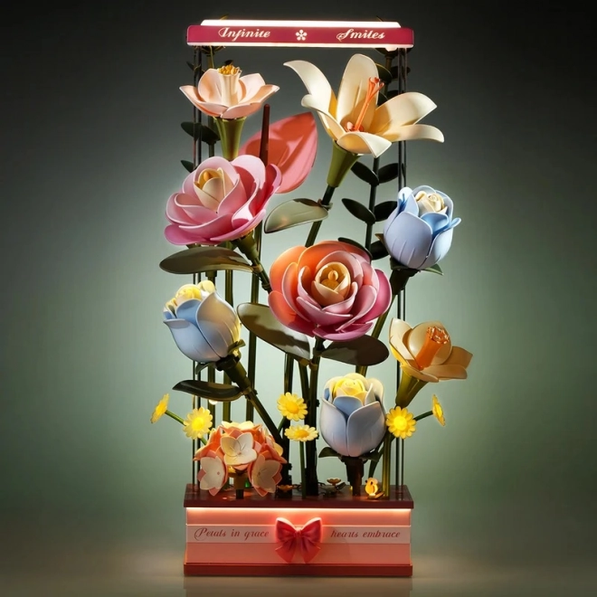Puzzle 3D RoboTime Scatola di Fiori con LED