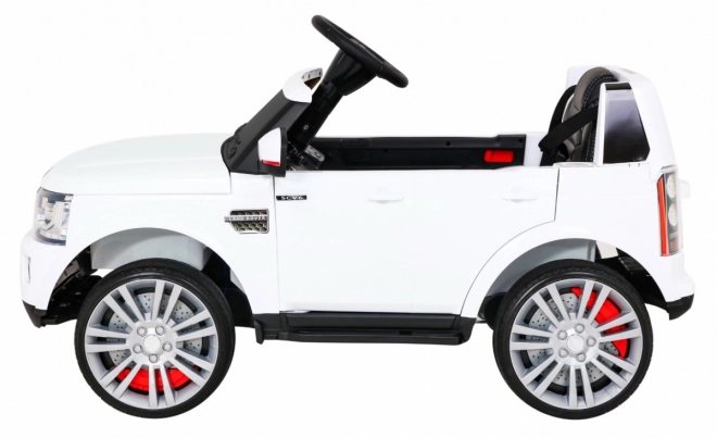 Land Rover Discovery Auto elettrico per bambini bianco + telecomando + ruote EVA + avvio lento + radio MP3